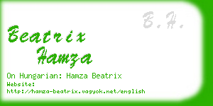 beatrix hamza business card